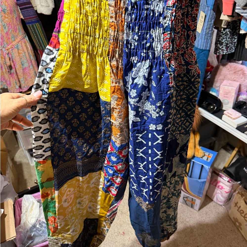 Colorful Patchwork Joggers NWT - image 2